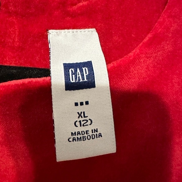 Gap Red Velvet Fit and Flare Dress Size 12 - Picture 8 of 9